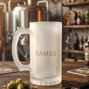 Caneca De Cerveja Vidro Jateado Personalizado Com Sobrenome ou Apelido Neles