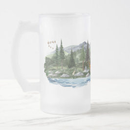 Caneca De Cerveja Vidro Jateado Personalizar a vida selvagem alta das montanhas
