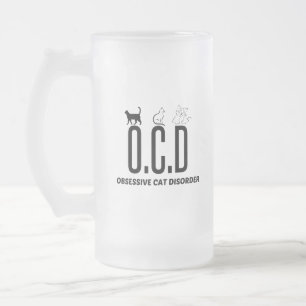 CANECA DE CERVEJA VIDRO JATEADO PERTURBAÇÃO OBSESSIVA DO GATO