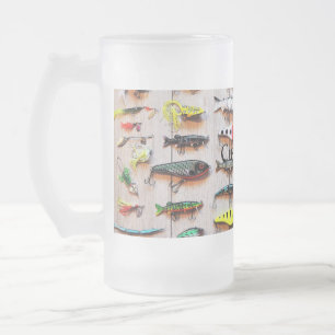 Caneca De Cerveja Vidro Jateado Pesca Clássica Arrasta Thunder_Cove