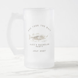 Caneca De Cerveja Vidro Jateado Pescador Engraçado Festa de Solteiro Personalizada