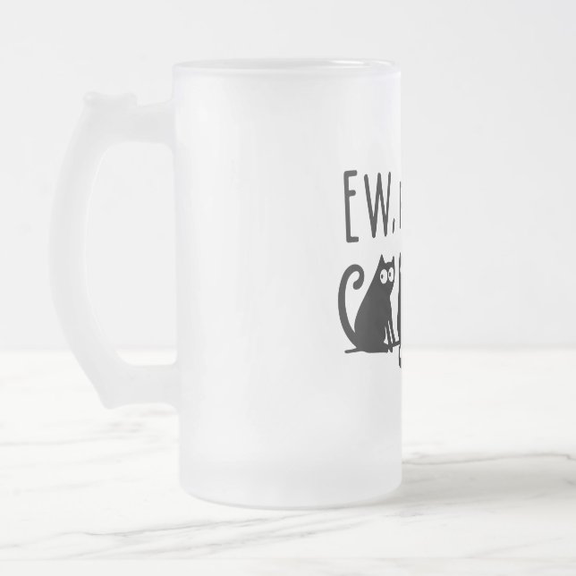 Caneca De Cerveja Vidro Jateado Pessoas Nojentas Gatos Pretos Engraçadinhos  (Esquerda)