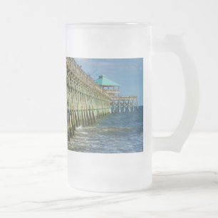 Caneca De Cerveja Vidro Jateado Pier De Vidro De Fosco De Pesca