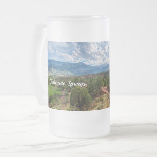 Caneca De Cerveja Vidro Jateado Pikes Colorado Pikes Evening Hike Fosco Mug