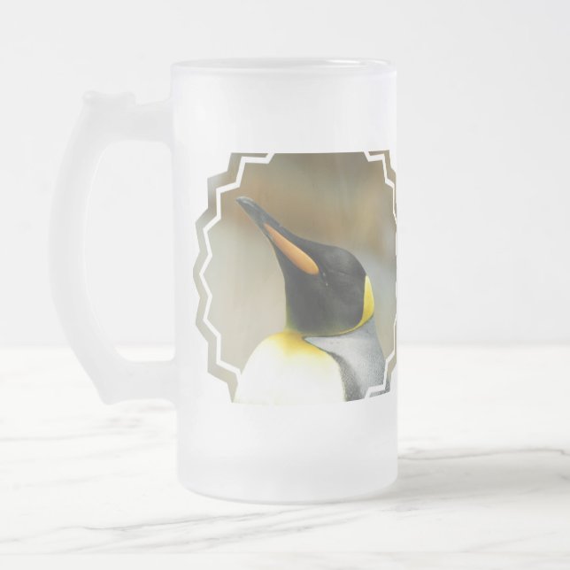 Caneca De Cerveja Vidro Jateado Pinguim perfeito (Esquerda)