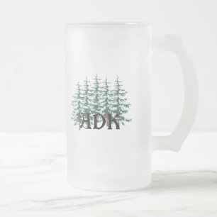Caneca De Cerveja Vidro Jateado Pinhos de ADK Adirondack