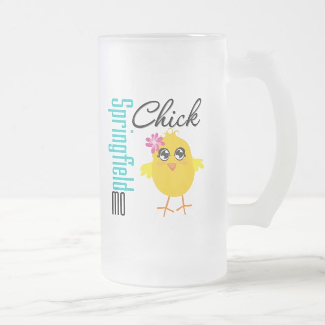 Caneca De Cerveja Vidro Jateado Pintinho de Springfield MO (Direita)