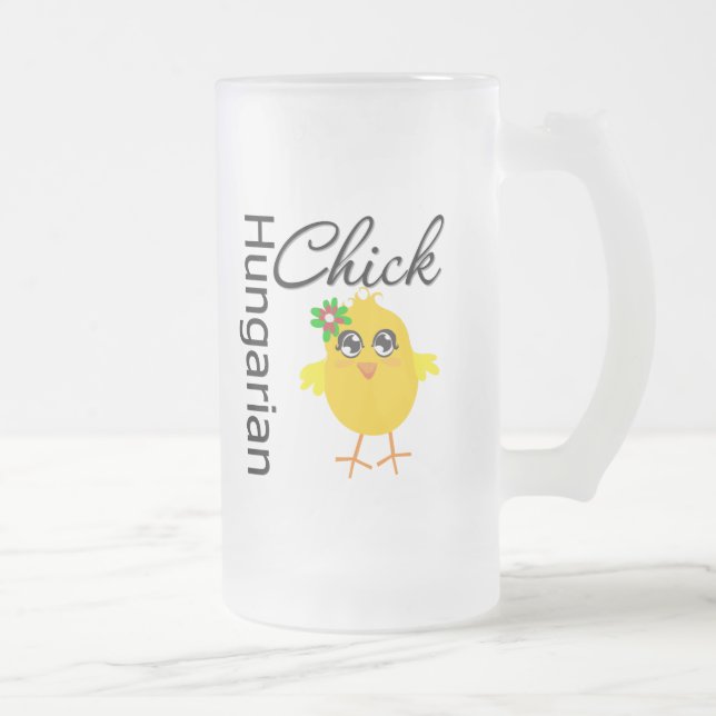 Caneca De Cerveja Vidro Jateado Pintinho húngaro (Direita)
