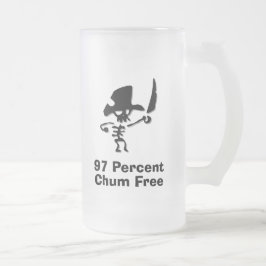 Caneca De Cerveja Vidro Jateado Pirata 97% Livre De Chum