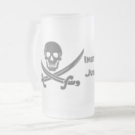 Caneca De Cerveja Vidro Jateado Pirata Instantânea - Basta Adicionar Rum