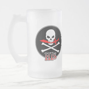 Caneca De Cerveja Vidro Jateado Pirata Seu