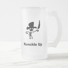 Caneca De Cerveja Vidro Jateado Pirate Knuckle