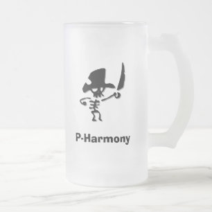 Caneca De Cerveja Vidro Jateado Pirate PHarmony