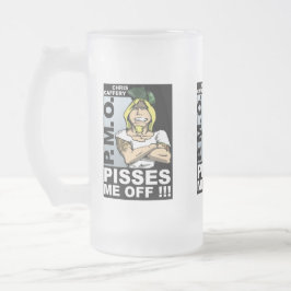 Caneca De Cerveja Vidro Jateado Pisca-Me No Fosco De Vidro De 16 Oz