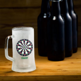 Caneca De Cerveja Vidro Jateado Placa Dart Personalizada