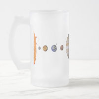 PLANETAS da caneca do vidro de fosco do SISTEMA