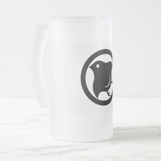 Caneca De Cerveja Vidro Jateado Plover em círculo (Frente Esquerda)