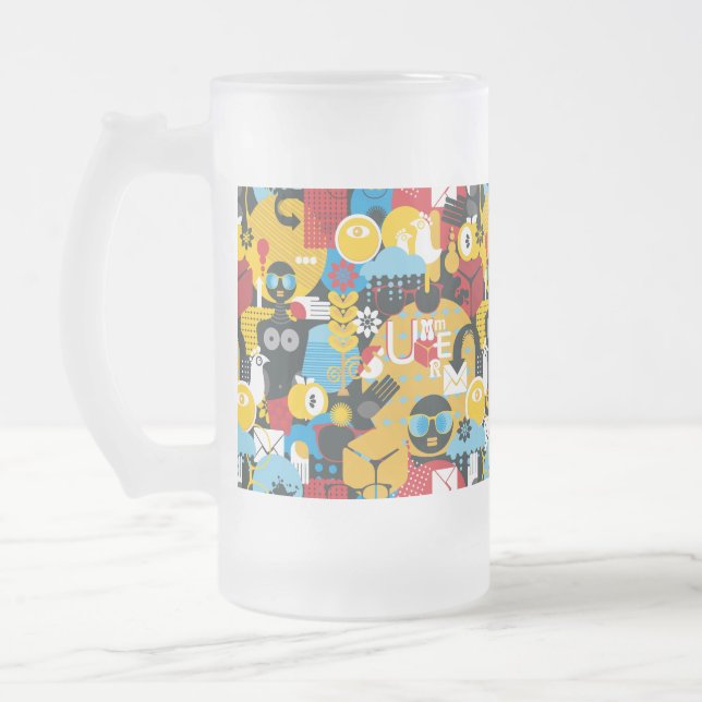 Caneca De Cerveja Vidro Jateado Poder das raparigas (Esquerda)