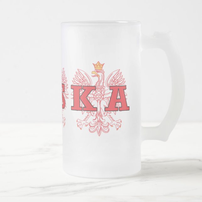 Caneca De Cerveja Vidro Jateado Polska Red Eagles (Direita)
