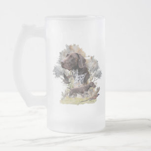 Caneca De Cerveja Vidro Jateado Ponteiro alemão Shorthired