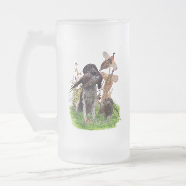 Caneca De Cerveja Vidro Jateado Ponteiro alemão Shorthired (Esquerda)