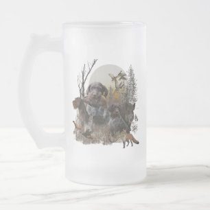Caneca De Cerveja Vidro Jateado Ponteiro alemão Wirehaired