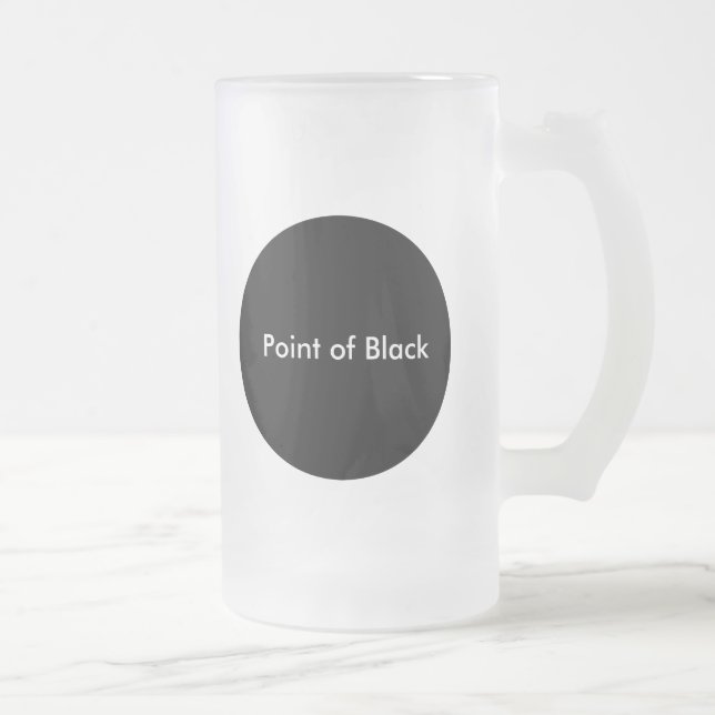 Caneca De Cerveja Vidro Jateado Ponto de Preto (Direita)