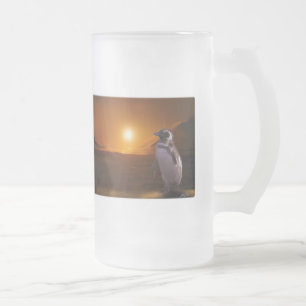 CANECA DE CERVEJA VIDRO JATEADO POR DO SOL DO PINGUIM