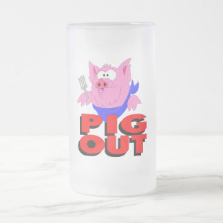 Caneca De Cerveja Vidro Jateado porco