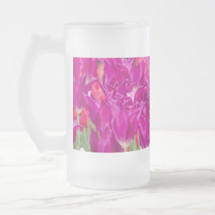 Caneca De Cerveja Vidro Jateado Posições Rosa Púrpura Brilhantes