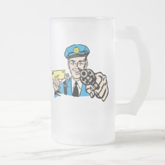 Caneca De Cerveja Vidro Jateado Postal