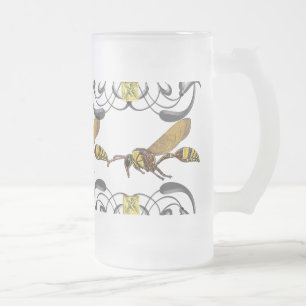 Caneca De Cerveja Vidro Jateado Potter Wasp