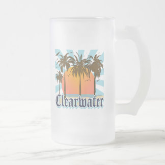 Caneca De Cerveja Vidro Jateado Praia Florida FLA de Clearwater