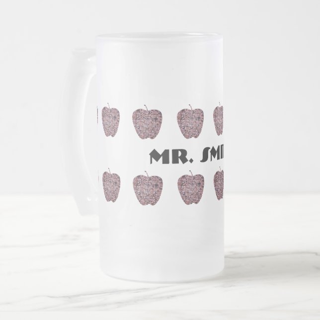 Caneca De Cerveja Vidro Jateado Presente de Agradecimento para Professor (Frente Esquerda)