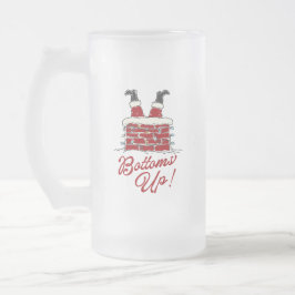 Caneca De Cerveja Vidro Jateado Presente engraçado de festa de Natal “Pelo Pé”