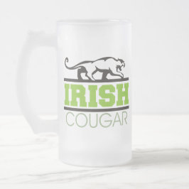 Caneca De Cerveja Vidro Jateado Presente irlandês do puma