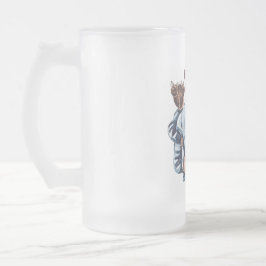 Caneca De Cerveja Vidro Jateado Presente Personalizado de Super Mãe com Filho e Fi