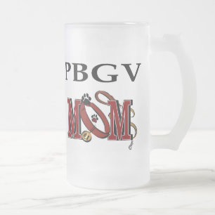 CANECA DE CERVEJA VIDRO JATEADO PRESENTES DA MÃE VENDEEN DE PETIT BASSET GRIFFON