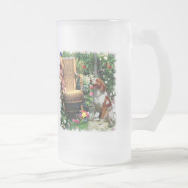 Caneca De Cerveja Vidro Jateado Presentes de Arte Brittany Spaniel Americanos