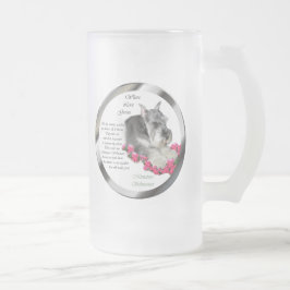 Caneca De Cerveja Vidro Jateado Presentes de Arte Miniatura Schnauzer