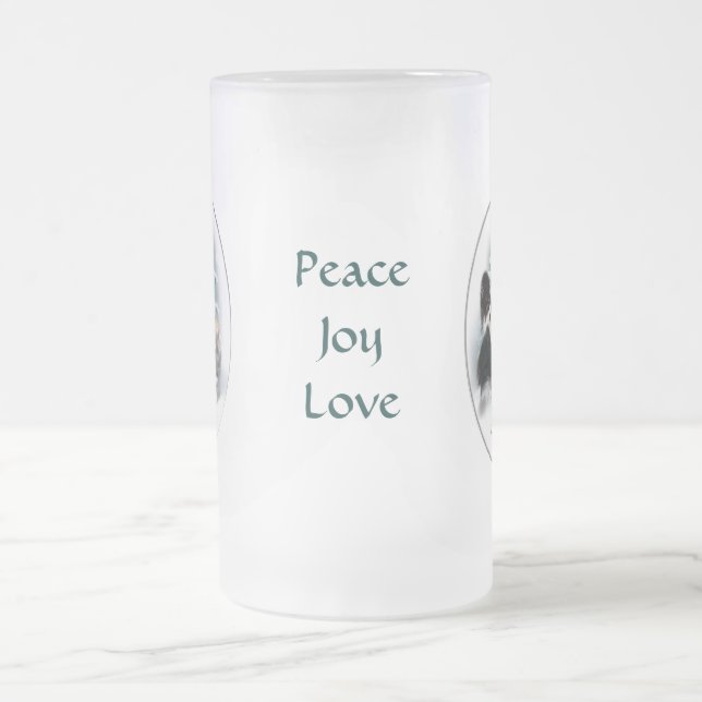 Caneca De Cerveja Vidro Jateado Presentes de Natal de Papillon (Centro)