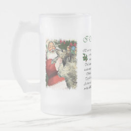 Caneca De Cerveja Vidro Jateado Presentes de Natal do Wolfhound Irlandês