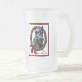 Caneca De Cerveja Vidro Jateado Presentes de Natal Giant Schnauzer
