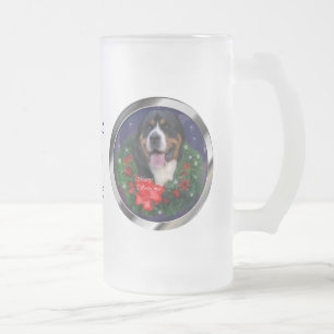 Caneca De Cerveja Vidro Jateado Presentes de Natal para Cachorro na Grande Suíça