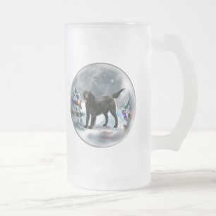 Caneca De Cerveja Vidro Jateado Presentes de Natal para Retriever Revestidos Plano