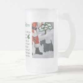 Caneca De Cerveja Vidro Jateado Presentes de Natal Terrier escoceses