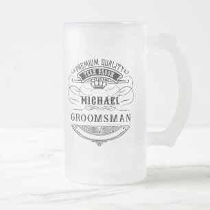 Caneca De Cerveja Vidro Jateado Presentes para Padrinhos