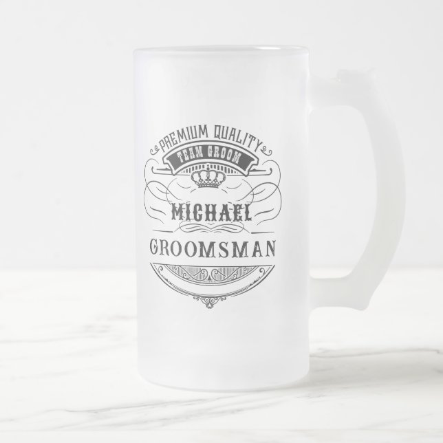 Caneca De Cerveja Vidro Jateado Presentes para Padrinhos (Direita)