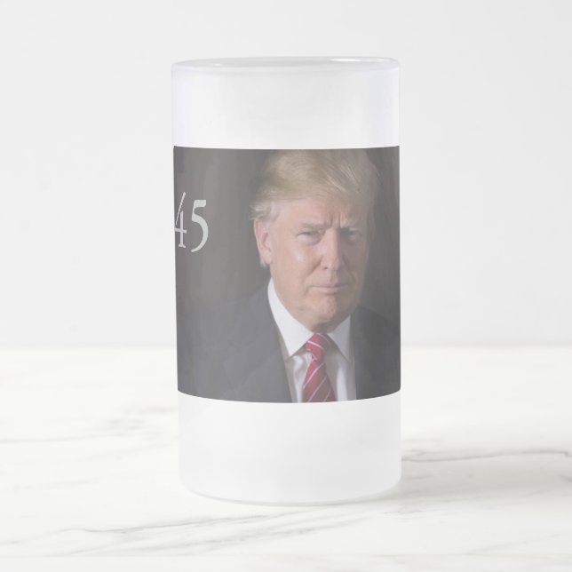 Caneca De Cerveja Vidro Jateado Presidente Donald J. Trunfo (Centro)
