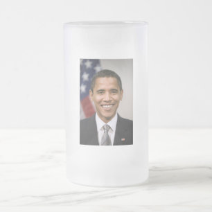 Caneca De Cerveja Vidro Jateado Presidente eleito americano Barack Obama